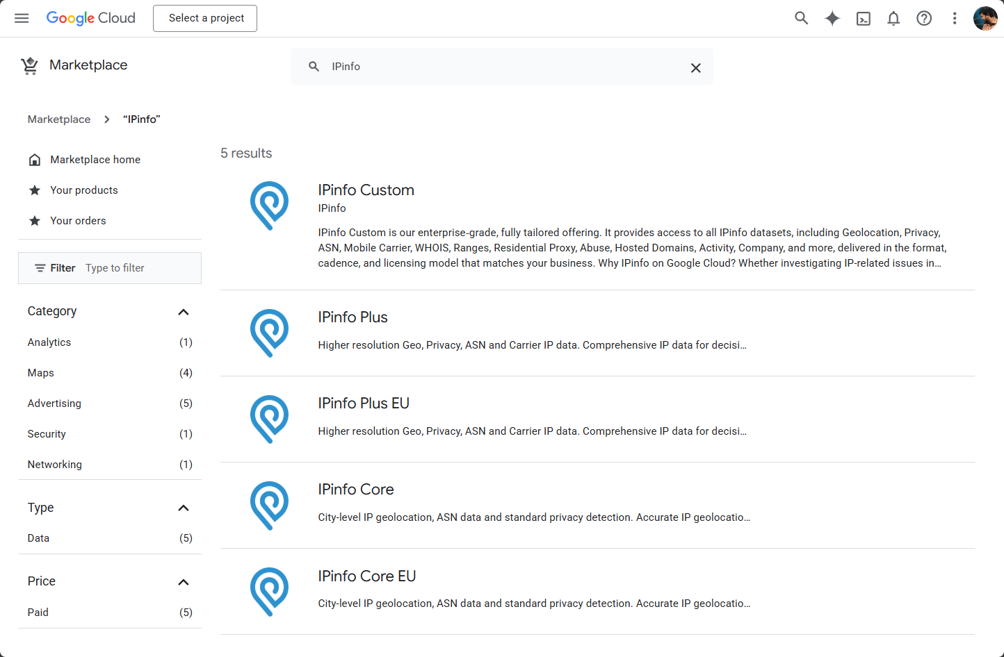 Google Marketplace